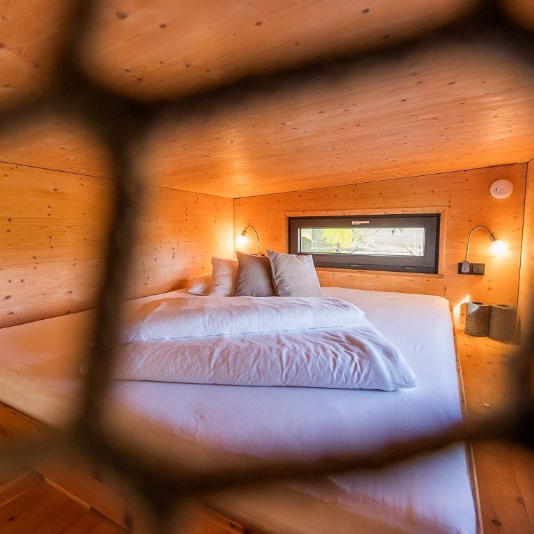 Großes Bett im Tiny House