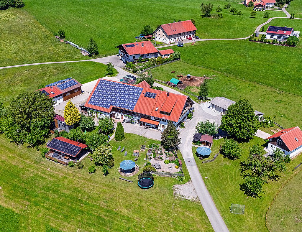 Luftaufnahme vom Ferienhof Rummel